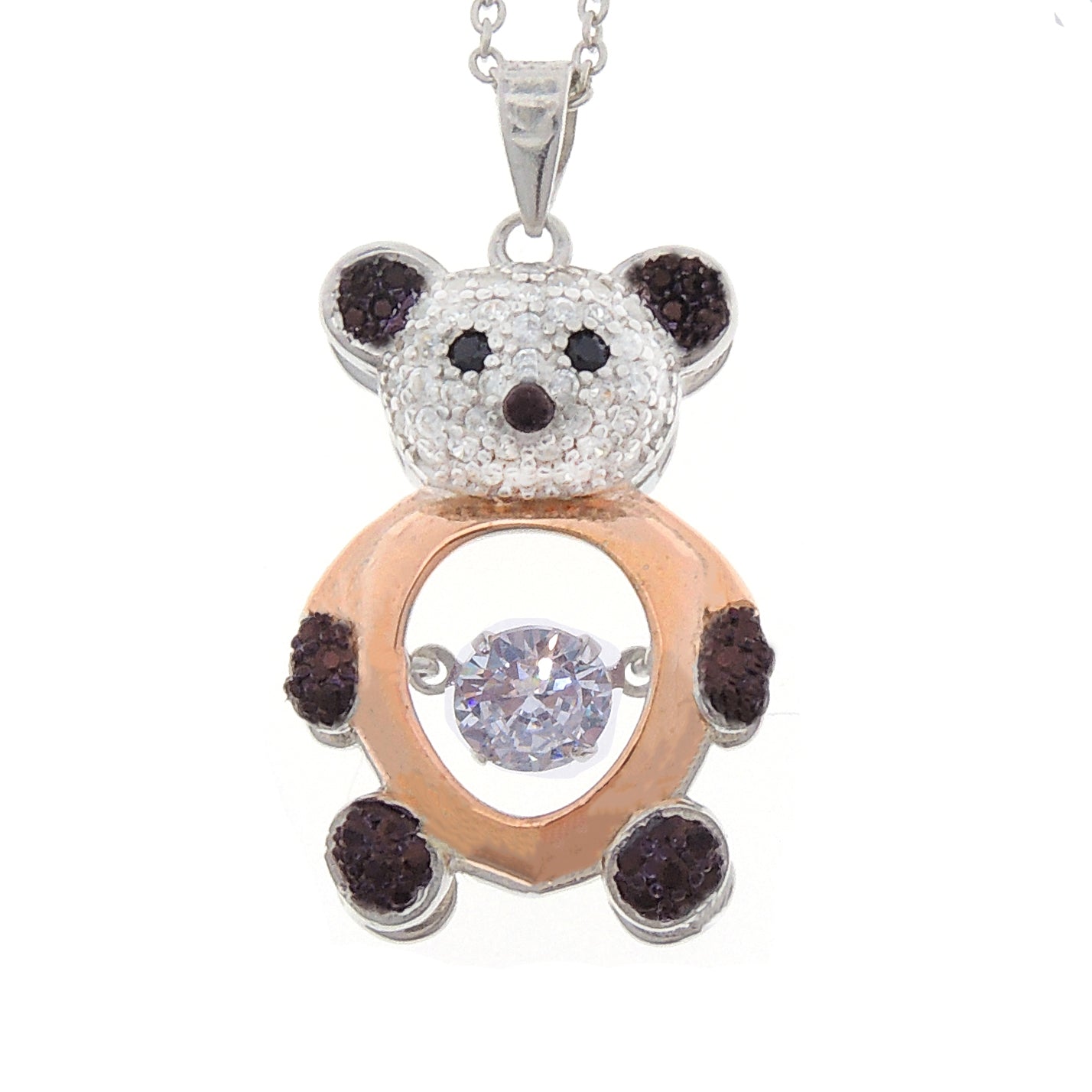 PandaBearNecklaceforWomenSwingStoneSterlingSilverCzGingerLyneCollection_Silver-1