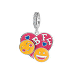 Load image into Gallery viewer, BFF Best Friend Charm European Bead Enamel Over Sterling Silver Ginger Lyne Collection
