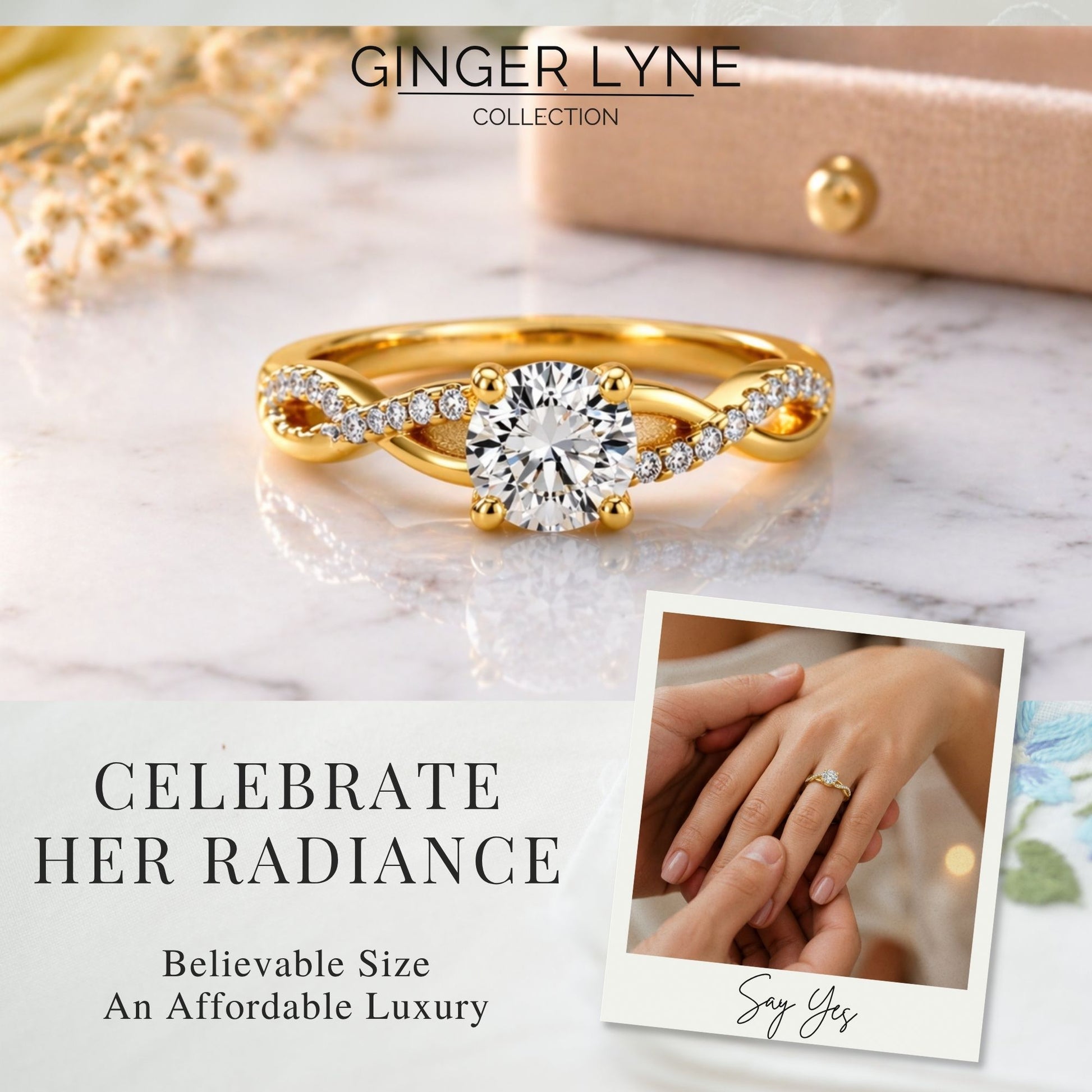 QueenaSolitaireEngagementRingforWomenSterlingSilverCZGingerLyneCollection_14KTGoldOverSilver-4