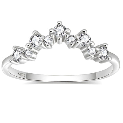 AriaHalfEternityRingforWomenSterlingSilverCZAnniversaryBandStackableChevronCurvebyGingerLyne_Gold-1