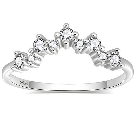 AriaHalfEternityRingforWomenSterlingSilverCZAnniversaryBandStackableChevronCurvebyGingerLyne_Gold-1