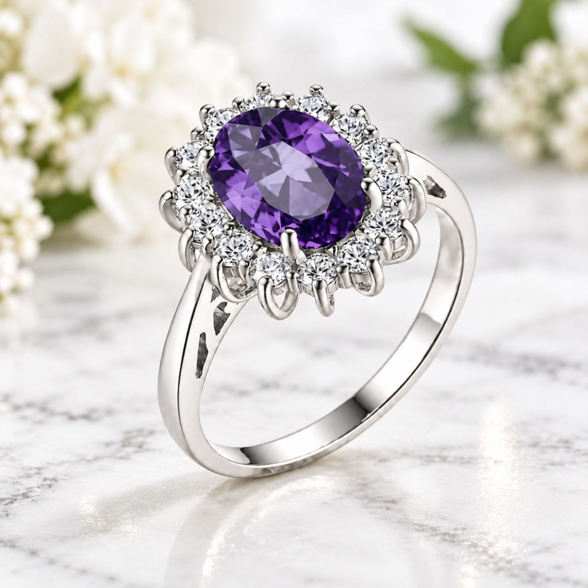 KateFebruaryBirthstoneRingforWomenPurpleSimulatedAmethystHaloSterlingSilverSize10byGingerLyne_Purple-2