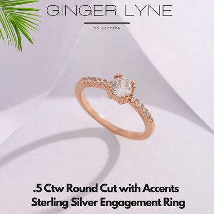 RoundEngagementRingforWomenbyGingerLyne.5CtSimulatedDiamondSterlingSilverWeddingRings_Rose-3