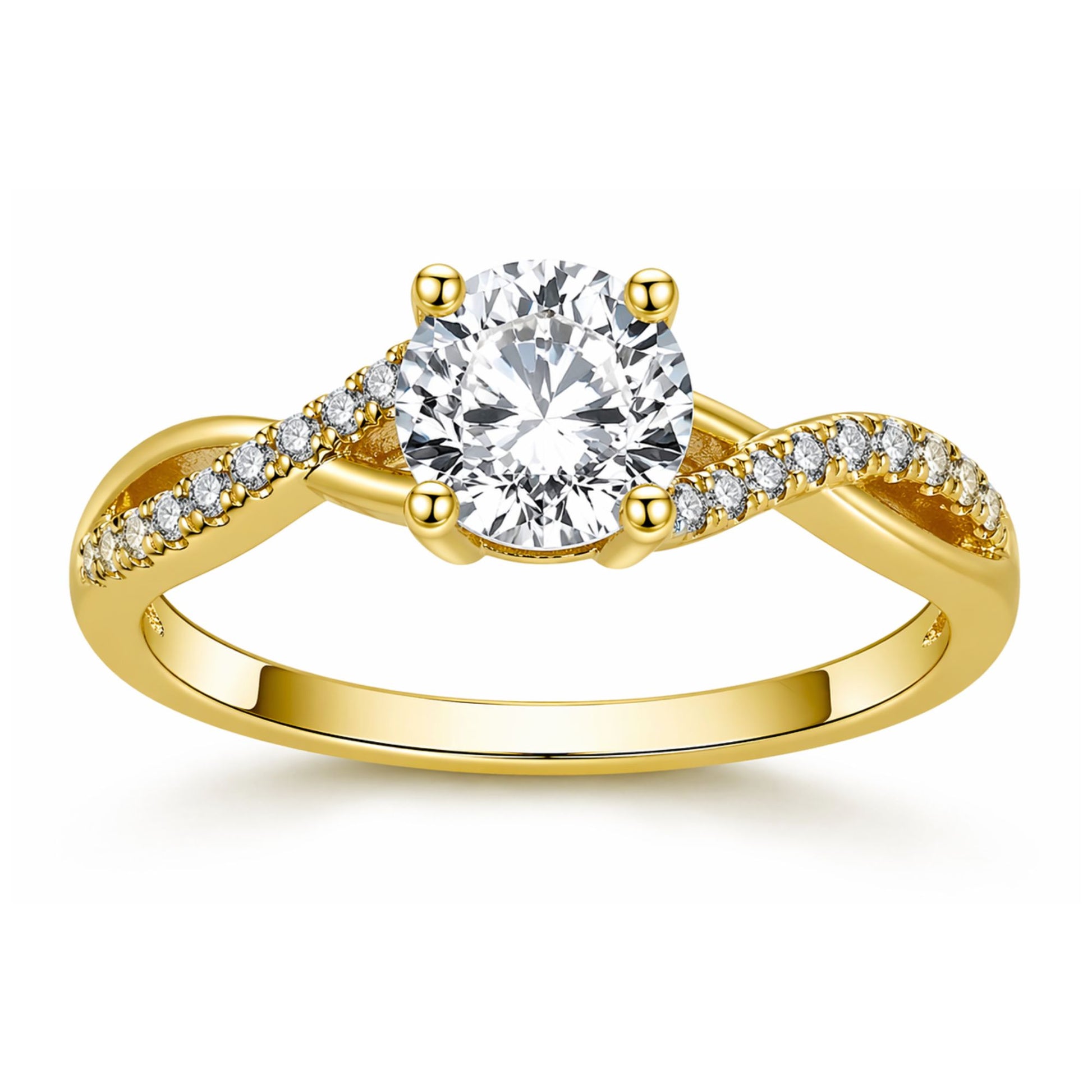 QueenaSolitaireEngagementRingforWomenSterlingSilverCZGingerLyneCollection_14KTGoldOverSilver-1