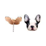 Load image into Gallery viewer, French Bulldog Boston Terrier Stud Earrings Enamel Colorful From the Ginger Lyne Collection - Style 5
