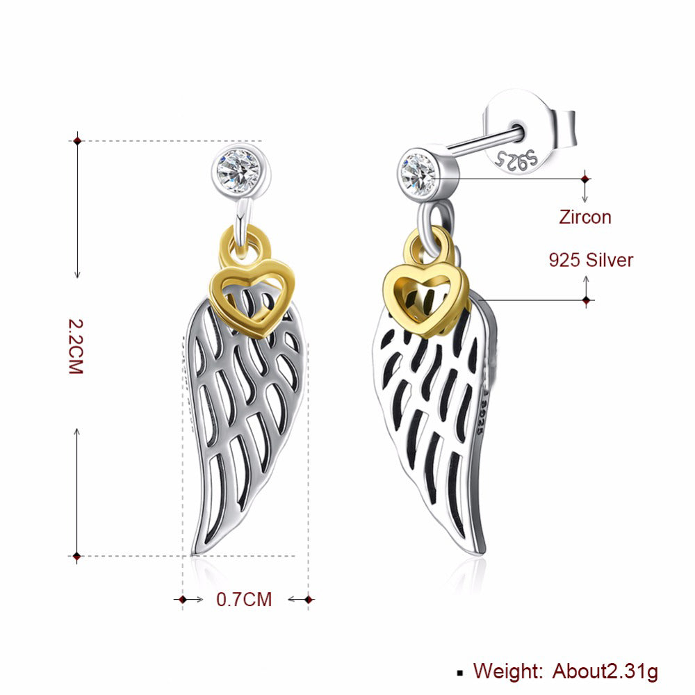 StudDangleEarringsforWomenWingsHeartGoldSterlingSilverGingerLyneCollection_silver-5