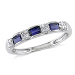Load image into Gallery viewer, Rayna Anniversary Band Ring Blue Cz Sterling Silver Womens Ginger Lyne Collection Size 6 - 6
