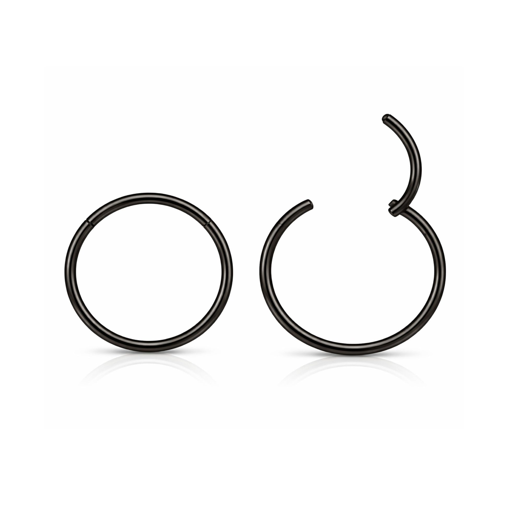 ThinHoopEarringsGingerLyne20GaugeStainlessSteelHingedClickerforLobeCartilageNosePiercingBodyJewelry_FPJ-20g-Hoop-Black-8mm-1