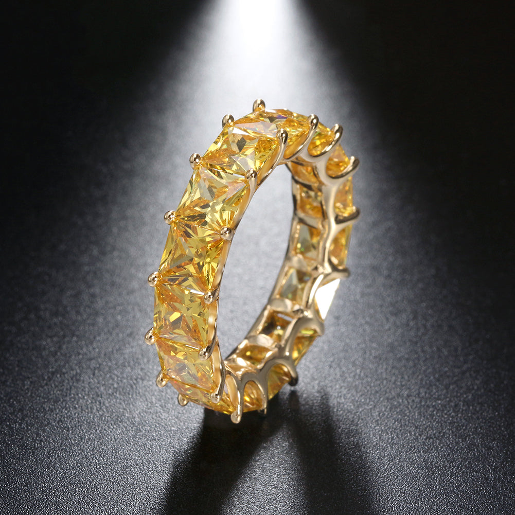 EternityWeddingBandRingforWomenPrincessCzSterlingSilverGingerLyneCollection_Yellow-3