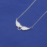 Load image into Gallery viewer, Angel Wings Sterling SilverWomens Cz Pendant Necklace by Ginger Lyne Collection

