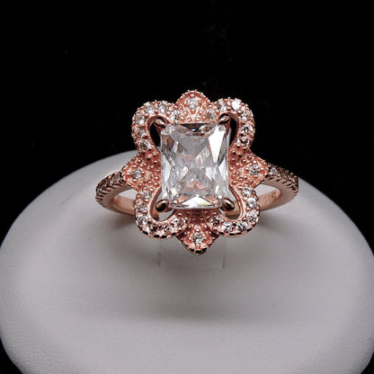 KelseyEngagementRingSterlingSilverEmeraldCzWomensGingerLyneCollection_RoseGold-2