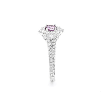 SelenaEngagementRingSterlingSilverCzClusterWomensGingerLyneCollection_Purple-3