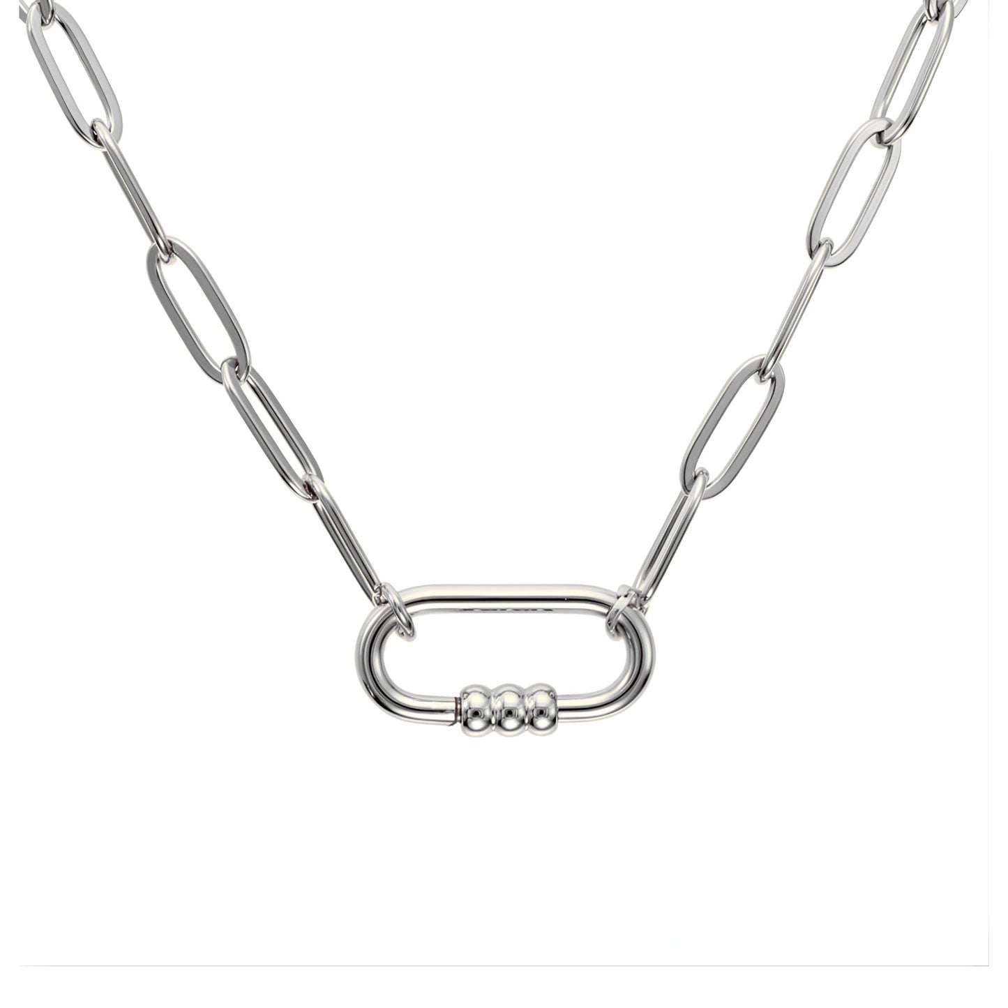 CarabinerCharmHolderNecklaceforWomenbyGingerLyne18KTGoldPlatedStainlessSteel18-20"_GoldTone-6
