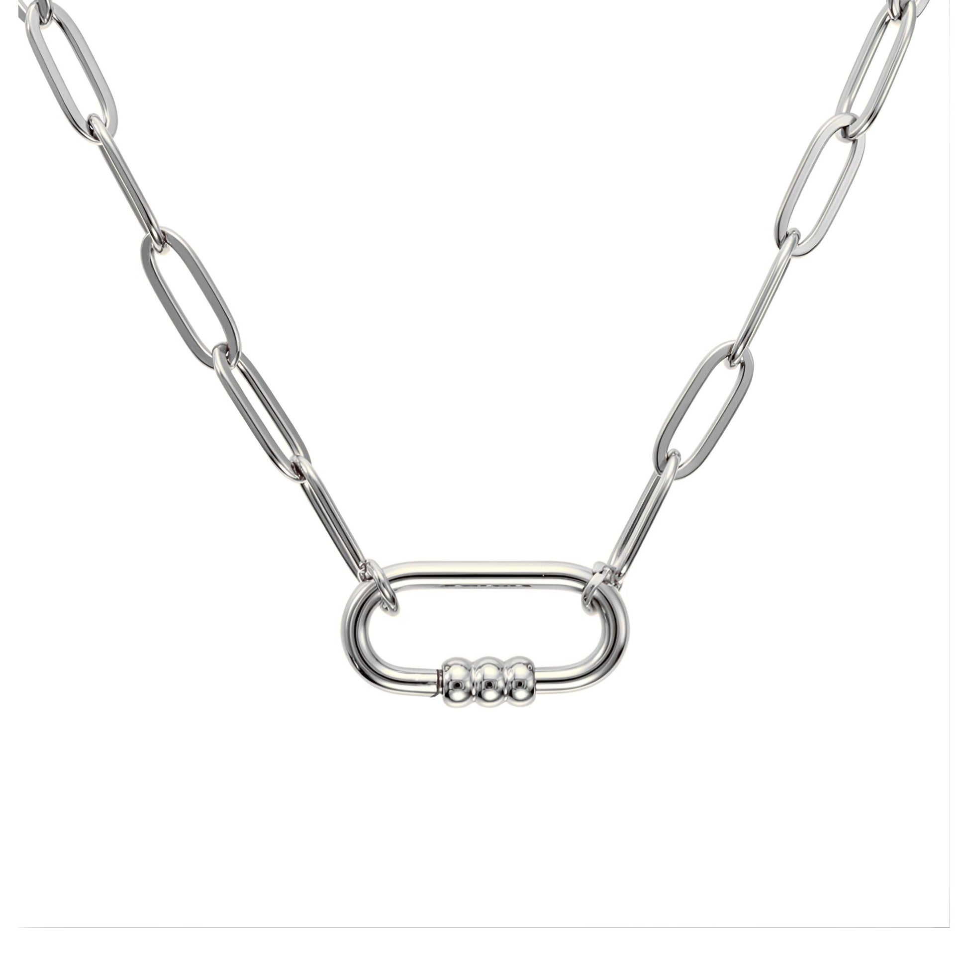 CarabinerCharmHolderNecklaceforWomenbyGingerLyne18KTGoldPlatedStainlessSteel18-20"_GoldTone-6