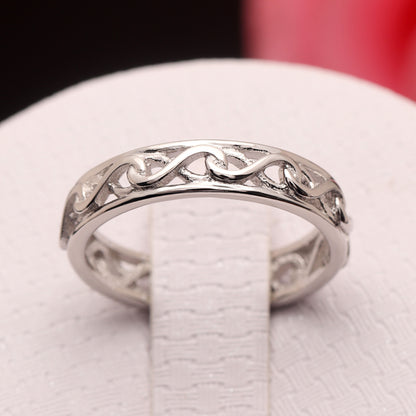 Betsy Celtic Eternity Wedding Band Ring Sterling Silver Women Ginger Lyne Collection