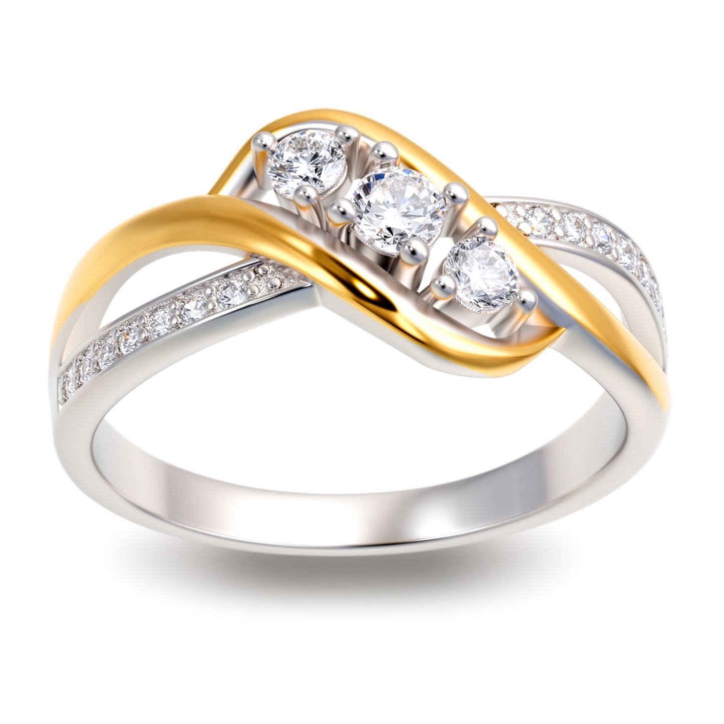 3StoneEngagementRingforWomenSterlingSilverPromiseRingforHerGingerLyneCollection_EngagementRingOnly,9-1