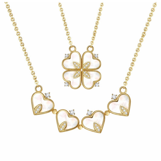 HearttoClover2in1PendantNecklaceforWomenStainlessSteelCZbyGingerLyneCollection_Gold-1