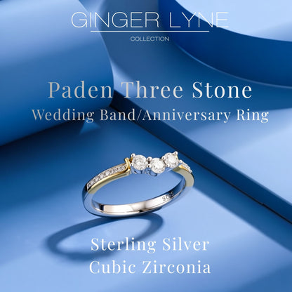PadenAnniversaryBandRingRoseSterlingSilverWomensGingerLyneCollection_BandOnly,10-5