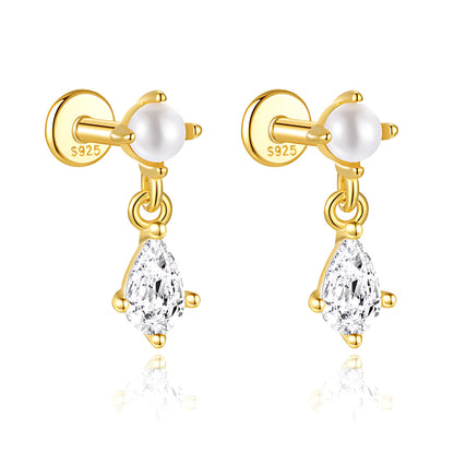 PearlDangleFlatBackEarringsforWomenSterlingSilver16gCartilageHelixLobeBodyPiercingStudGingerLyne_Gold-1
