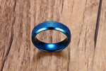 Load image into Gallery viewer, 6mm Wedding Band Women Mens Blue Stainless Steel Ring by Ginger Lyne Collection - 6mm Blue,8
