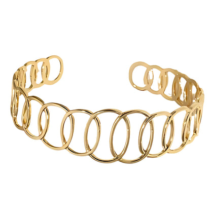 AerisCuffBraceletforWomenbyGingerLyneAdjustableGoldStainlessSteelGiftsforHer_Gold-1