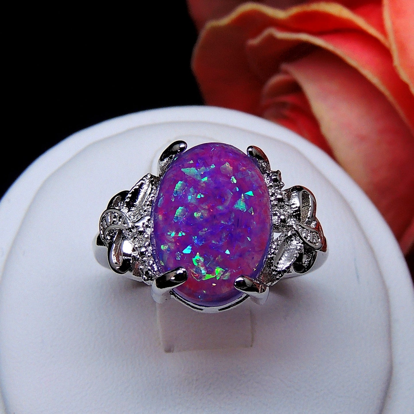 SharlaStatementRingGreenFireOpalWomenGingerLyneCollection_Purple-4