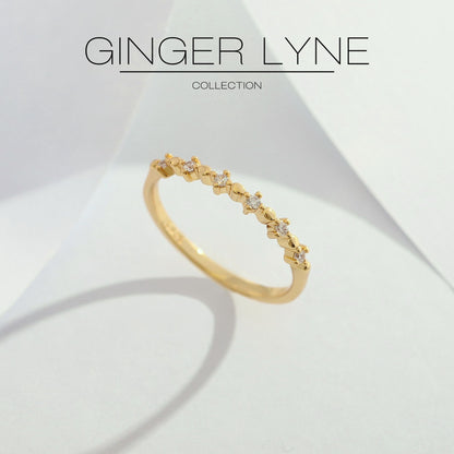 ElaraHalfEternityRingforWomenSterlingSilverCZAnniversaryWeddingBandStackablebyGingerLyne_Gold-6