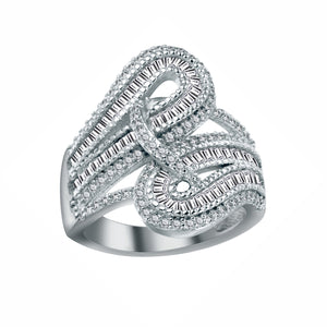 Priscilla Statement Ring Baguette Cubic Zirconia Womens Ginger Lyne Collection - 8