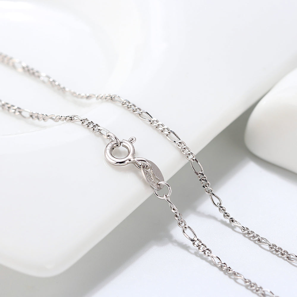 Figaro Chain Necklace for Women or Men 18  Sterling Silver 1.7mm Ginger Lyne Collection