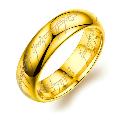 GingerLyne6mmGoldToneTungstenWeddingBandforMenorWomenEngravedScriptComfortFitRing_6mmGold-1