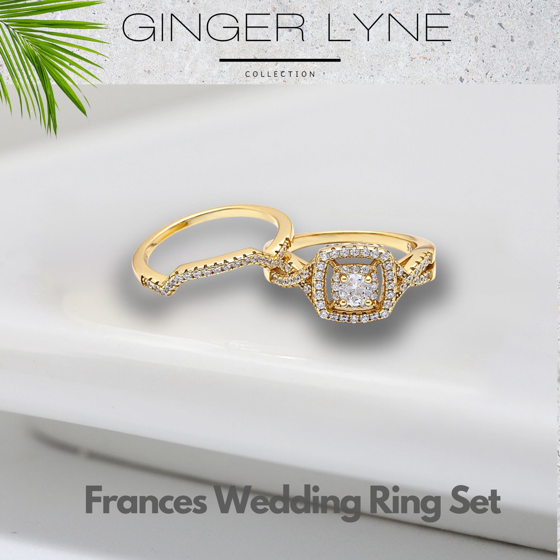 WeddingRingSetforWomenHaloCZWhiteGoldSterlingSilverEngagementRingGingerLyneCollection_YGold/Sterling-4