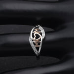 Load image into Gallery viewer, Mom Ring Cubic Zirconia Rose Gold Plated Womens Ginger Lyne Collection
