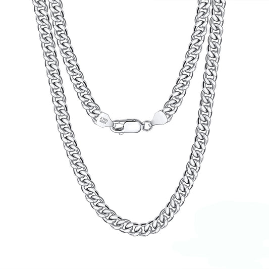CubanLinkChainNecklaceforMenandWomen18ItalianSterlingSilver3.6mmGingerLyneCollection_Silver-1