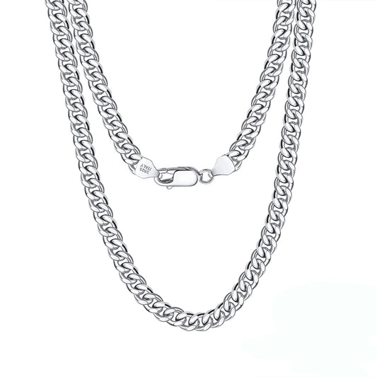 Cuban Link Chain Necklace for Men and Women 18  Italian Sterling Silver 3.6mm Ginger Lyne Collection