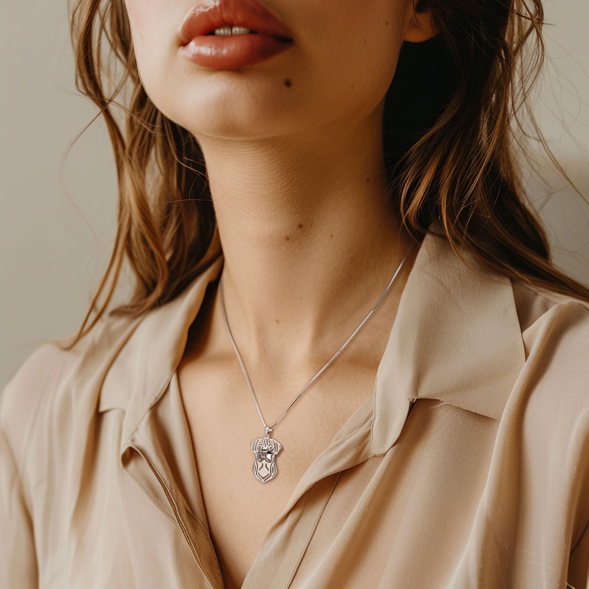 Labrador Retriever Lab Dog Necklace Sterling Silver Womens Ginger Lyne Collection - Necklace