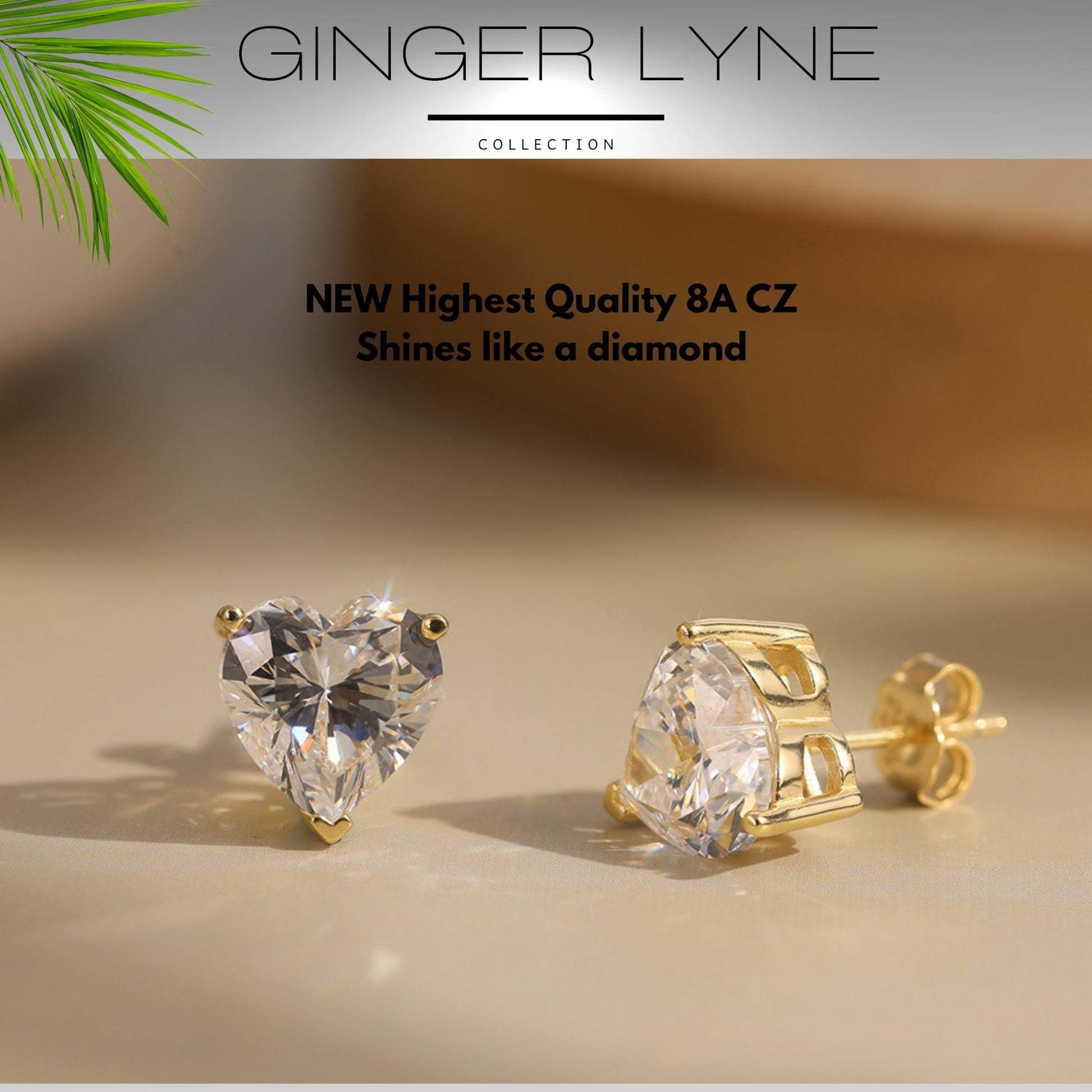 HeartCutStudEarringsforWomen5CtSimulatedDiamondSterlingSilverGingerLyne_Gold-2