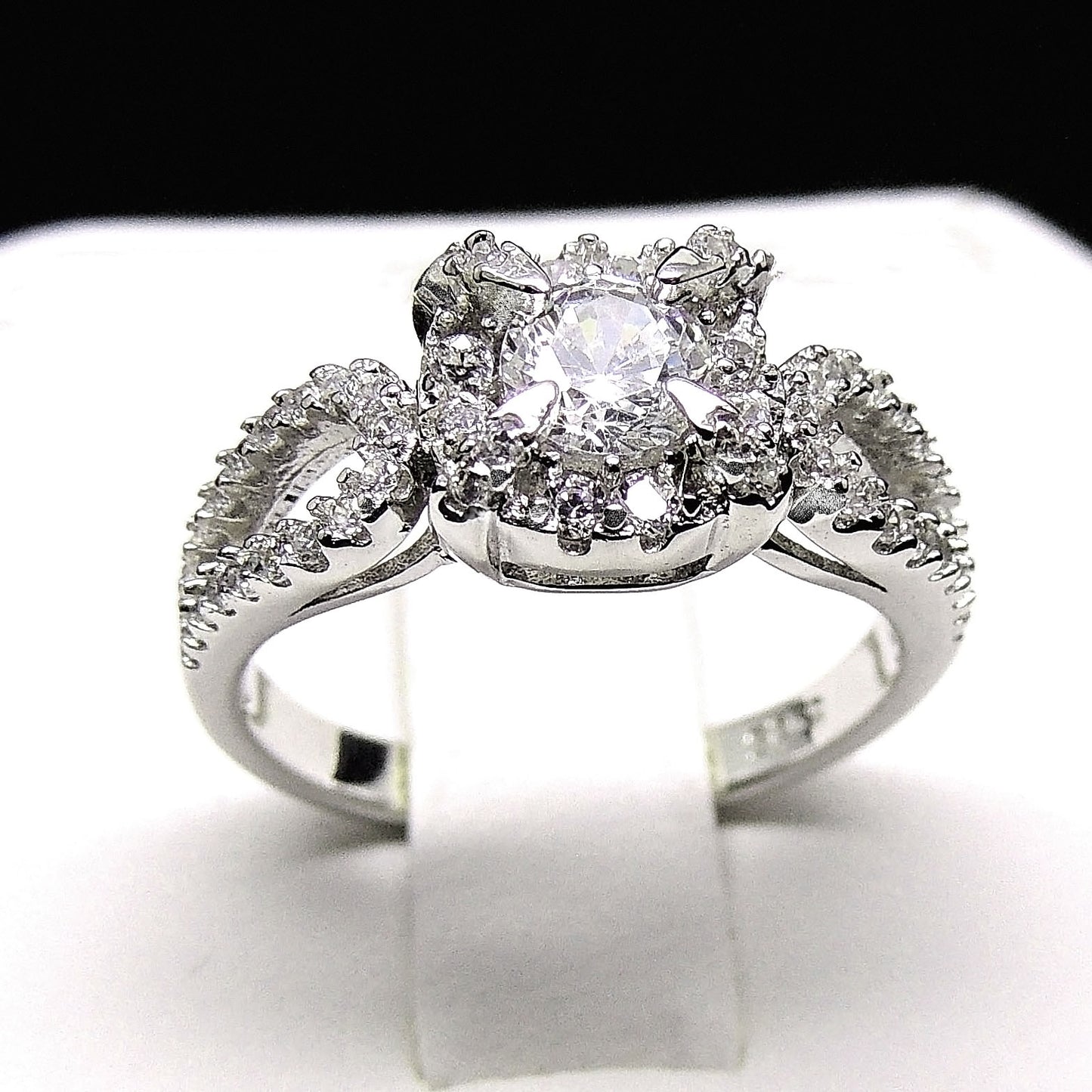 CarlitaEngagementRingSterlingSilverWomensCzGingerLyneCollection_Silver-2