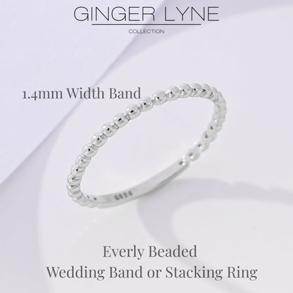 EverlyBeadedWeddingBandforWomenSterlingSilverEternityStackingRingbyGingerLyne_Gold-6