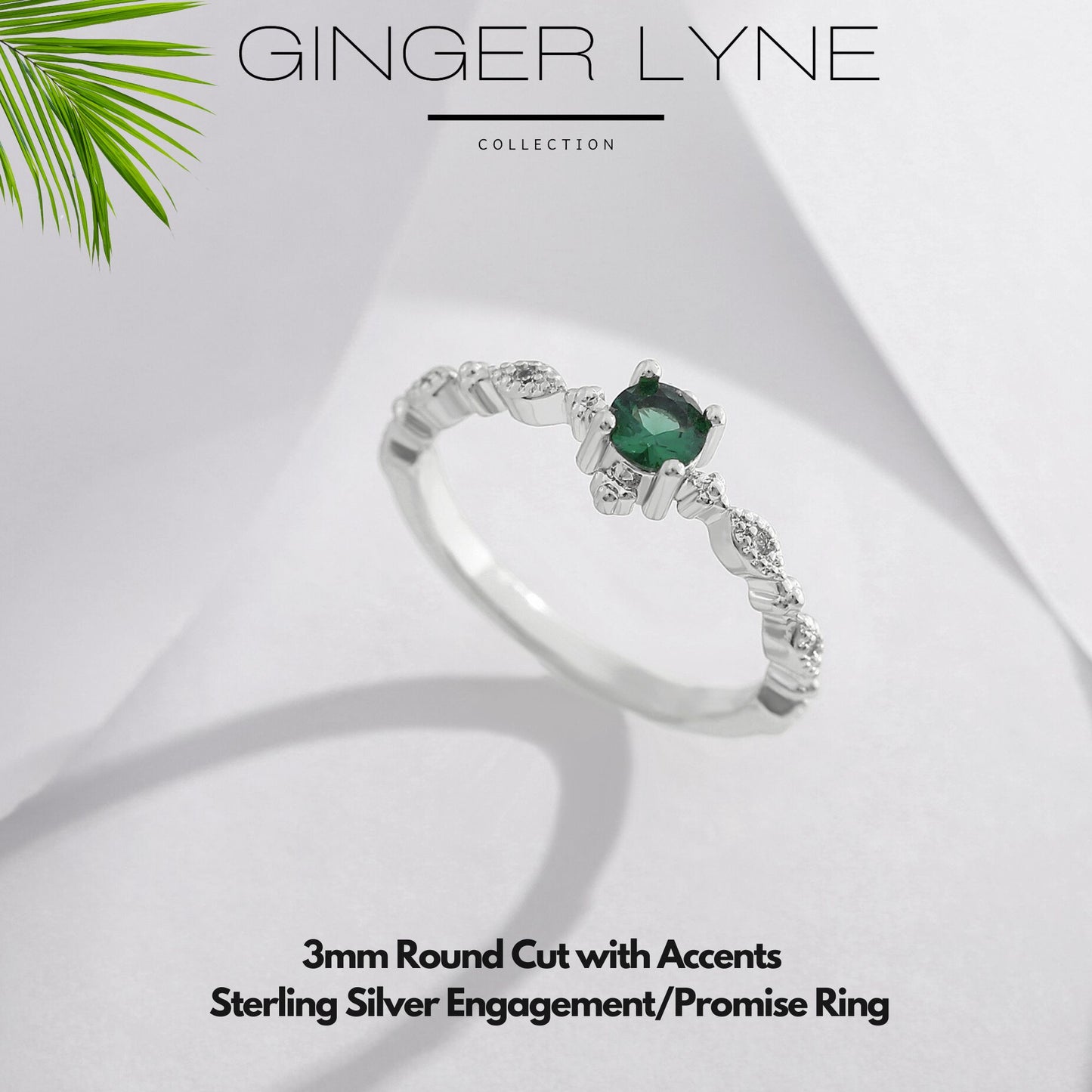 ThaliaBirthstoneEngagementRingSterlingSilverCzWomenGingerLyneCollection_Green-Silver-5