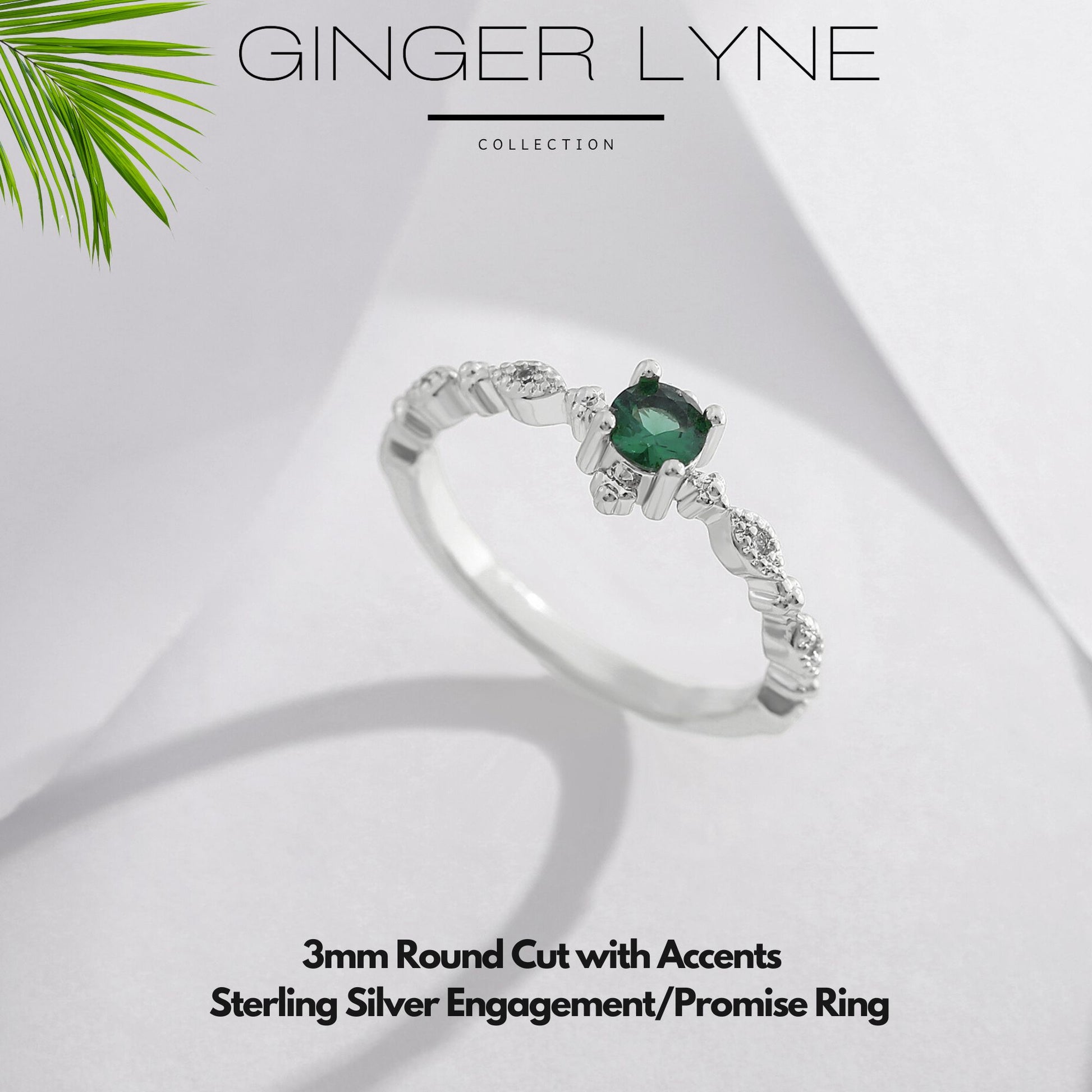 ThaliaBirthstoneEngagementRingSterlingSilverCzWomenGingerLyneCollection_Green-Silver-5