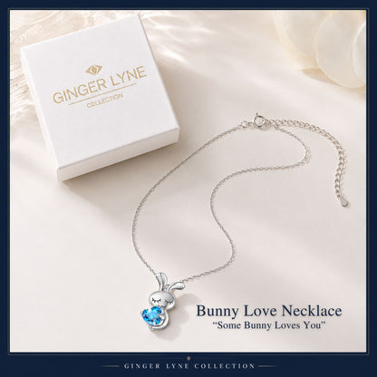 BunnyLoveNecklaceSterlingSilverHeartBlueCzWomensGingerLyneCollection_Blue-4