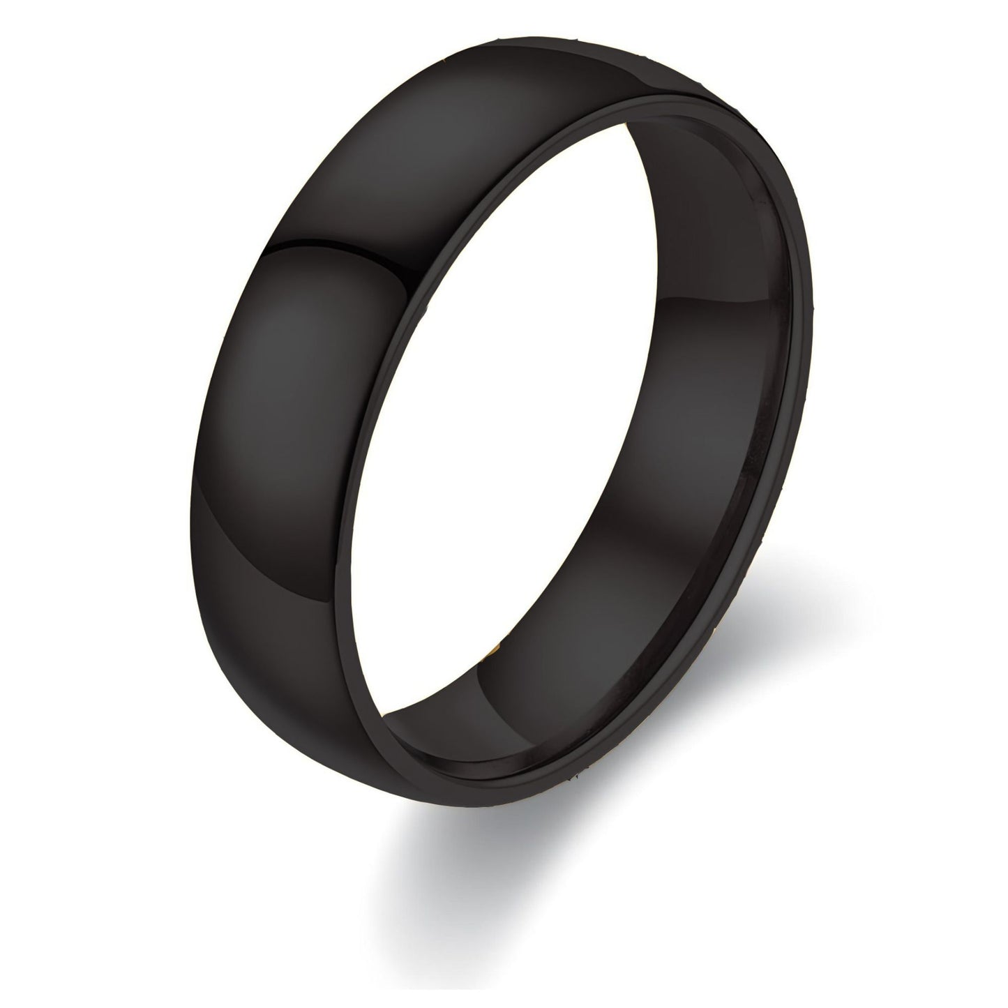 6mmStainlessSteelWeddingBandRingWomenMenGingerLyneCollection_6mmBlack-1