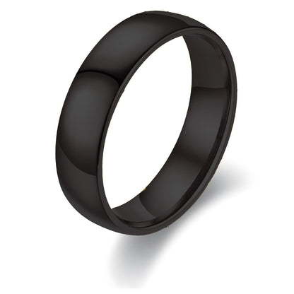 6mmStainlessSteelWeddingBandRingWomenMenGingerLyneCollection_6mmBlack-1