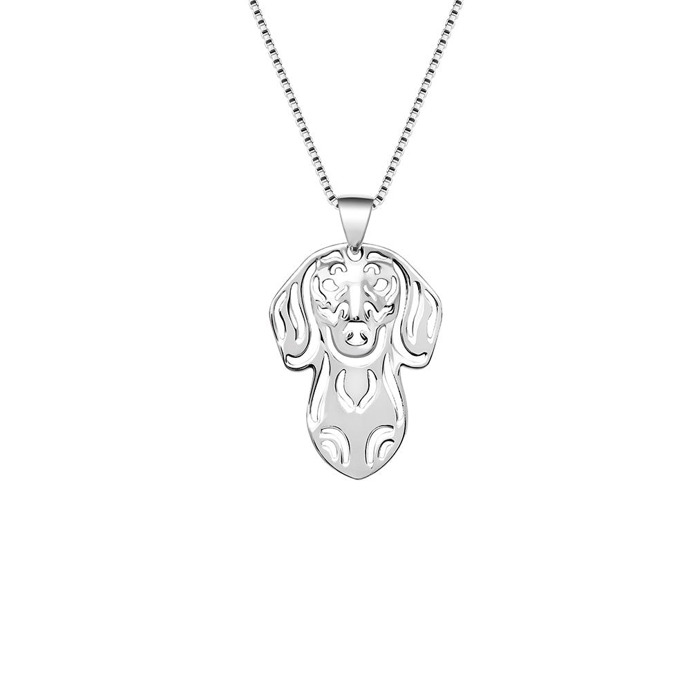 Dachshund Dog Sterling Silver Earrings Necklace Set Women Ginger Lyne Collection - Necklace Only