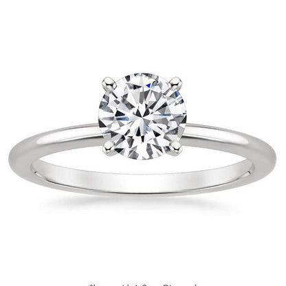 Eternal Love Solitaire Moissanite Engagement Ring Womens Ginger Lyne Collection - 6