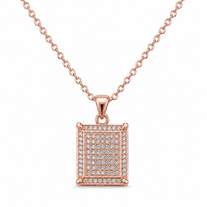 Angelica Necklace Womens Gold Plate Cubic Zirconia Pendant Ginger Lyne Collection