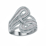 Load image into Gallery viewer, Priscilla Statement Ring Baguette Cubic Zirconia Womens Ginger Lyne Collection - 12
