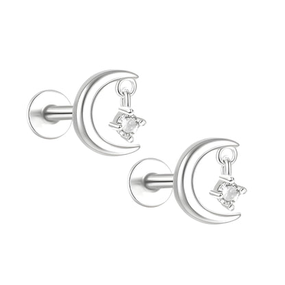 MoonandStarFlatBackEarringsforWomenSterlingSilver16gCartilageHelixLobeBodyPiercingStudGingerLyne_Gold-1