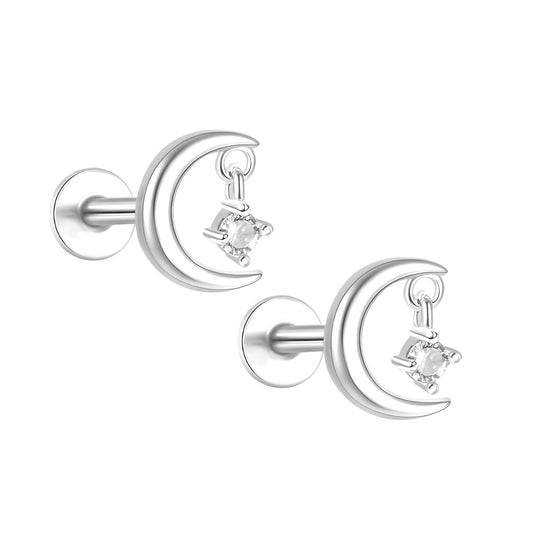MoonandStarFlatBackEarringsforWomenSterlingSilver16gCartilageHelixLobeBodyPiercingStudGingerLyne_Gold-1