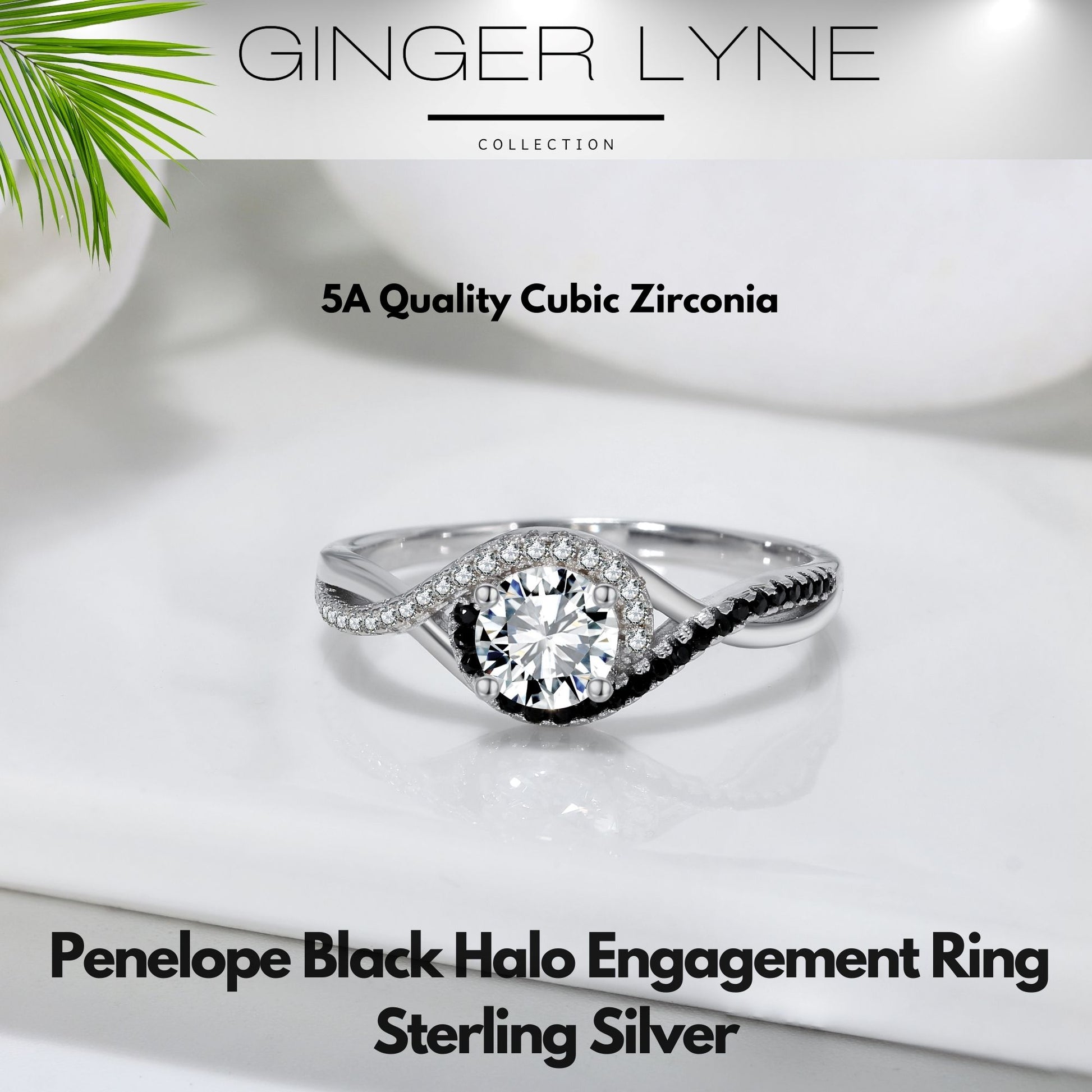 PenelopeBlackHaloEngagementRingforWomenSterlingSilverWeddingRingGingerLyneCollection_Black-2